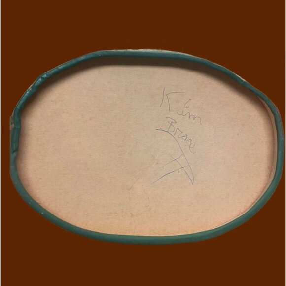 Vintage MCM Cloth Covered Sewing Box With Lid & Rope Handles and Thread Decor - Picture 6 of 6